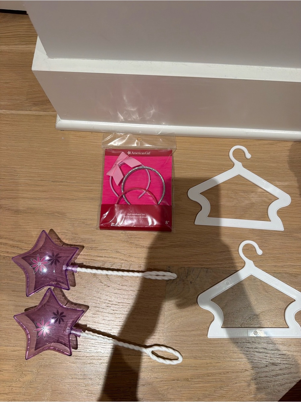 American Girl Purple Star Wands & Pink Headbands Party Set